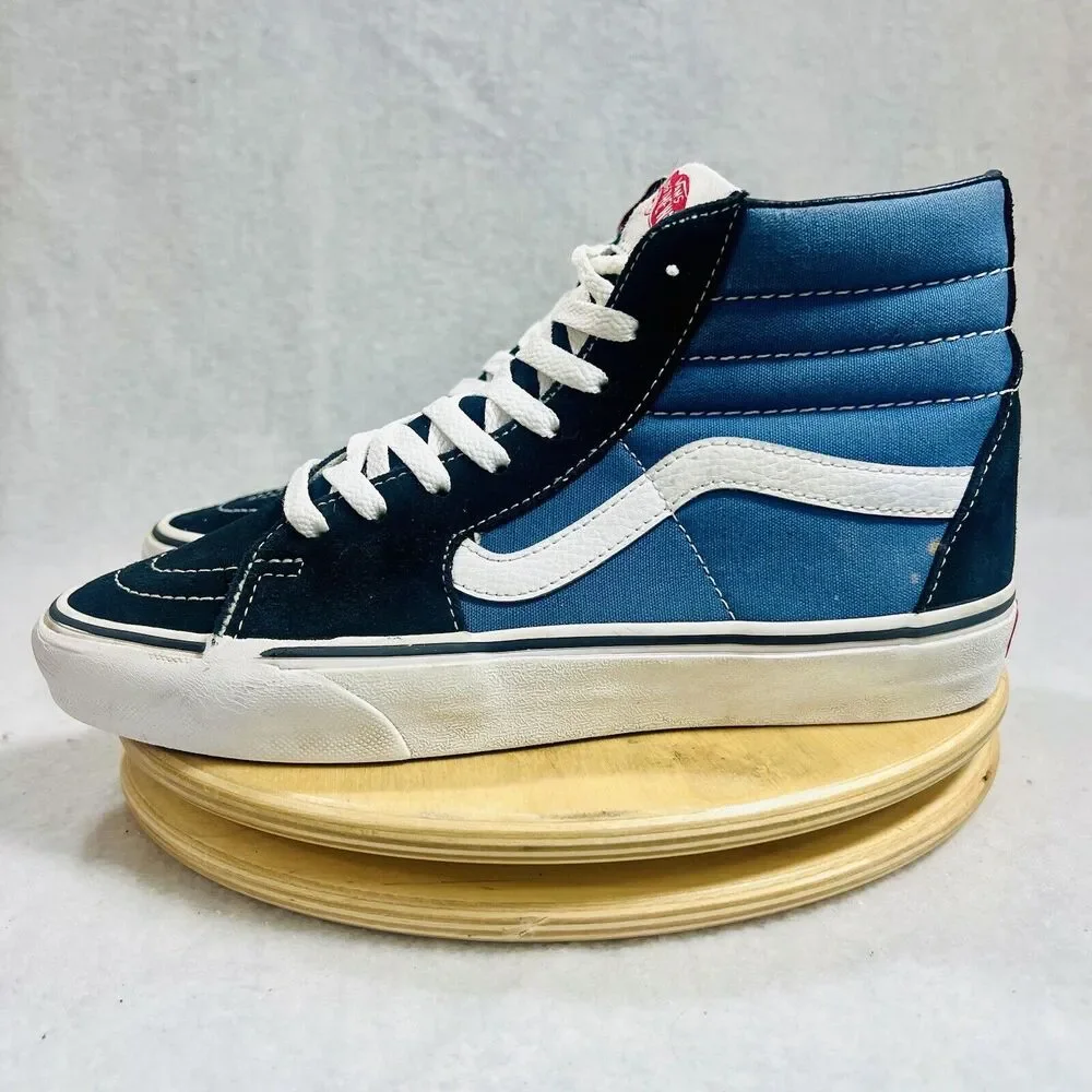 Vans Unisex Sk8 Hi 721356 Blue Casual Shoes‎ Sneakers Men’s 7 Women’s 8.5